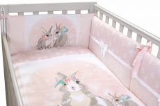 Дитячий постільний комплект Veres Summer Bunny pink 6 одиниць